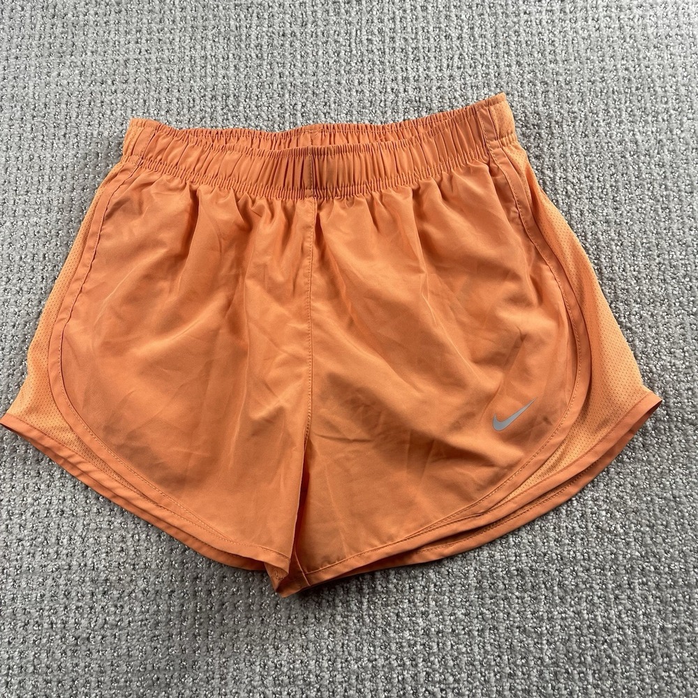 Nike Womens Dri-FIT Tempo Lined Running Shorts Orange CU8890 Size Small
